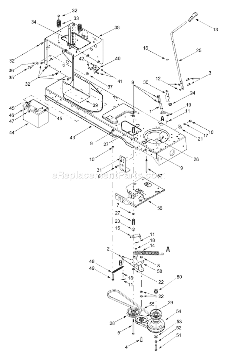 Page K Diagram and Parts List for 13AD604G401 2000 Yard Man Lawn Tractor